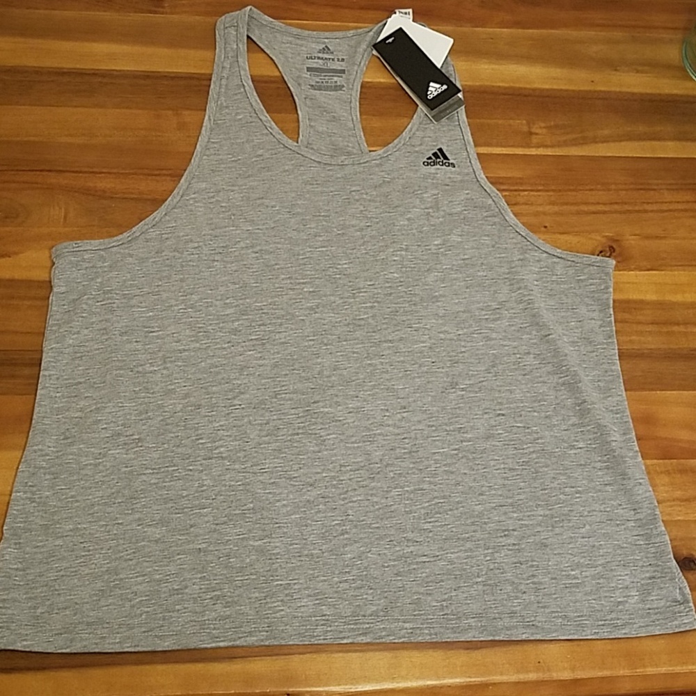 Adidas grey and black womens tank top size xl